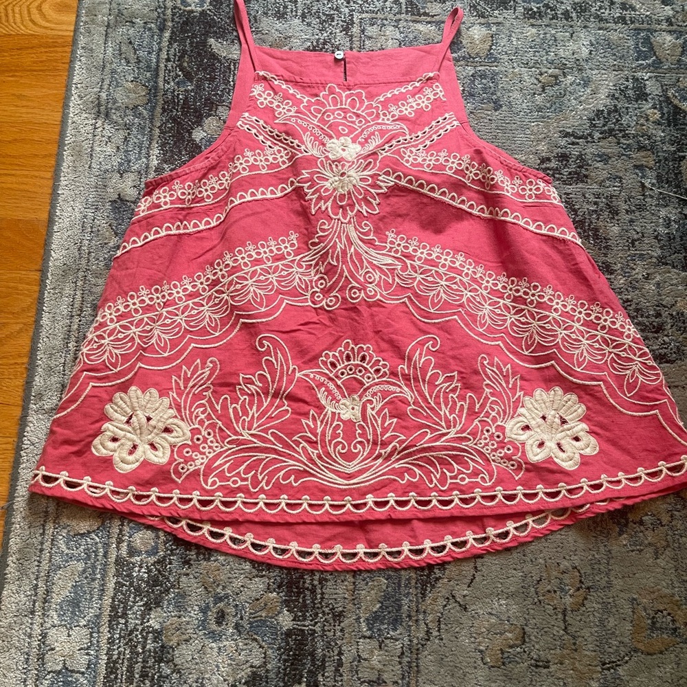 Vanessa Virginia Embroidered Pink Women's Top Size 4